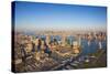 Jersey City and Lower Manhattan, New York City, New York, USA-Jon Arnold-Stretched Canvas