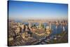 Jersey City and Lower Manhattan, New York City, New York, USA-Jon Arnold-Stretched Canvas