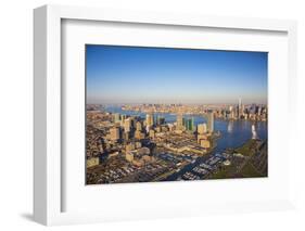 Jersey City and Lower Manhattan, New York City, New York, USA-Jon Arnold-Framed Photographic Print