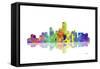 Jersey City New Jersey Skyline 1-Marlene Watson-Framed Stretched Canvas