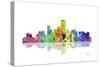 Jersey City New Jersey Skyline 1-Marlene Watson-Stretched Canvas