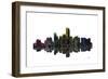 Jersey City New Jersey Skyline BW 1-Marlene Watson-Framed Giclee Print