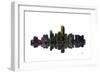 Jersey City New Jersey Skyline BW 1-Marlene Watson-Framed Giclee Print