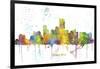 Jersey City New Jersey Skyline MCLR 1-Marlene Watson-Framed Giclee Print