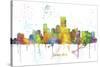 Jersey City New Jersey Skyline MCLR 1-Marlene Watson-Stretched Canvas