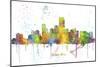 Jersey City New Jersey Skyline MCLR 1-Marlene Watson-Mounted Giclee Print