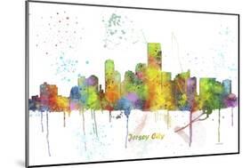 Jersey City New Jersey Skyline MCLR 1-Marlene Watson-Mounted Giclee Print