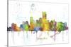 Jersey City New Jersey Skyline MCLR 1-Marlene Watson-Stretched Canvas