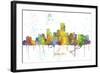 Jersey City New Jersey Skyline MCLR 1-Marlene Watson-Framed Giclee Print