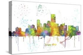 Jersey City New Jersey Skyline MCLR 1-Marlene Watson-Stretched Canvas