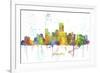 Jersey City New Jersey Skyline MCLR 1-Marlene Watson-Framed Giclee Print