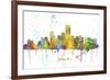 Jersey City New Jersey Skyline MCLR 1-Marlene Watson-Framed Giclee Print