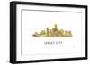 Jersey City New Jersey Skyline-Marlene Watson-Framed Giclee Print