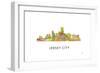 Jersey City New Jersey Skyline-Marlene Watson-Framed Giclee Print