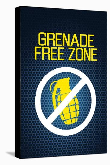 Jersey Shore Grenade Free Zone Blue Mesh TV Poster Print-null-Stretched Canvas