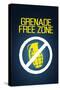 Jersey Shore Grenade Free Zone Blue Mesh TV Poster Print-null-Stretched Canvas