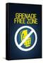 Jersey Shore Grenade Free Zone Blue Mesh TV Poster Print-null-Framed Stretched Canvas