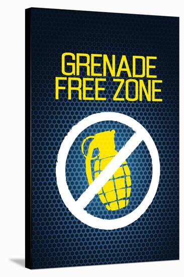 Jersey Shore Grenade Free Zone Blue Mesh TV Poster Print-null-Stretched Canvas