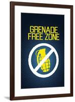 Jersey Shore Grenade Free Zone Blue Mesh TV Poster Print-null-Framed Poster