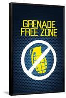 Jersey Shore Grenade Free Zone Blue Mesh TV Poster Print-null-Framed Poster