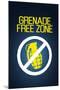 Jersey Shore Grenade Free Zone Blue Mesh TV Poster Print-null-Mounted Poster