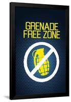 Jersey Shore Grenade Free Zone Blue Mesh TV Poster Print-null-Framed Poster