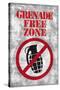 Jersey Shore Grenade Free Zone Gray TV Poster Print-null-Stretched Canvas