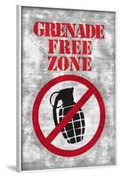 Jersey Shore Grenade Free Zone Gray TV Poster Print-null-Framed Poster