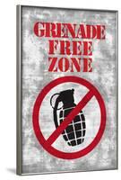 Jersey Shore Grenade Free Zone Gray TV Poster Print-null-Framed Poster