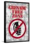 Jersey Shore Grenade Free Zone Gray TV Poster Print-null-Framed Poster