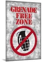 Jersey Shore Grenade Free Zone Gray TV-null-Mounted Art Print
