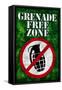 Jersey Shore Grenade Free Zone Green TV Poster Print-null-Framed Stretched Canvas