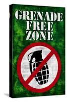 Jersey Shore Grenade Free Zone Green TV Poster Print-null-Stretched Canvas