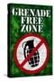 Jersey Shore Grenade Free Zone Green TV Poster Print-null-Stretched Canvas