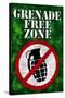 Jersey Shore Grenade Free Zone Green TV Poster Print-null-Stretched Canvas