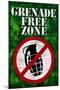 Jersey Shore Grenade Free Zone Green TV Poster Print-null-Mounted Poster