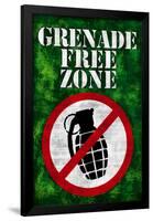 Jersey Shore Grenade Free Zone Green TV Poster Print-null-Framed Poster