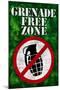 Jersey Shore Grenade Free Zone Green TV-null-Mounted Art Print