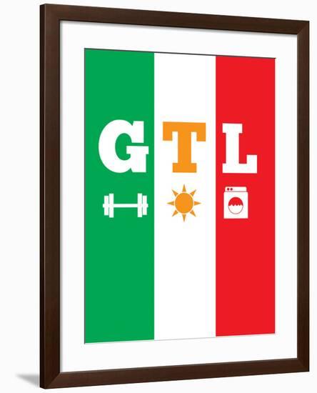 Jersey Shore GTL (Gym, Tan, Laundry)-null-Framed Poster