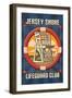 Jersey Shore - Lifeguard Club-Lantern Press-Framed Art Print