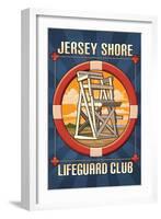 Jersey Shore - Lifeguard Club-Lantern Press-Framed Art Print