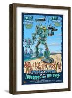 Jersey Shore, New Jersey - Invaders from the Deep-Lantern Press-Framed Art Print