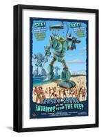 Jersey Shore, New Jersey - Invaders from the Deep-Lantern Press-Framed Art Print