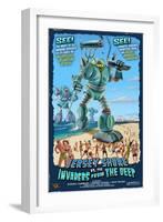 Jersey Shore, New Jersey - Invaders from the Deep-Lantern Press-Framed Art Print