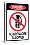 Jersey Shore No Grenades Allowed Sign TV Poster Print-null-Stretched Canvas