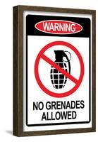 Jersey Shore No Grenades Allowed Sign TV Poster Print-null-Framed Poster