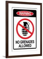 Jersey Shore No Grenades Allowed Sign TV-null-Framed Art Print