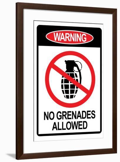 Jersey Shore No Grenades Allowed Sign TV-null-Framed Art Print