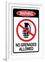 Jersey Shore No Grenades Allowed Sign TV-null-Framed Art Print