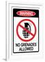 Jersey Shore No Grenades Allowed Sign TV-null-Framed Art Print